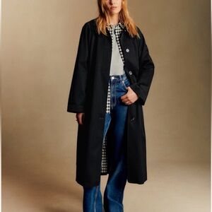 Sezane Clyde Coat with Checkered Lining